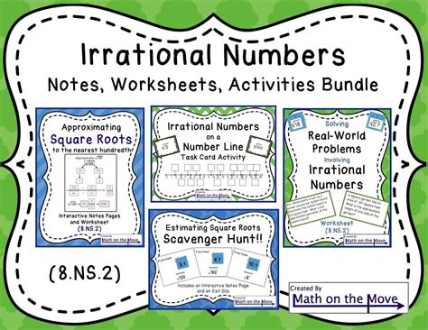 Roots And Irrational Numbers Worksheets