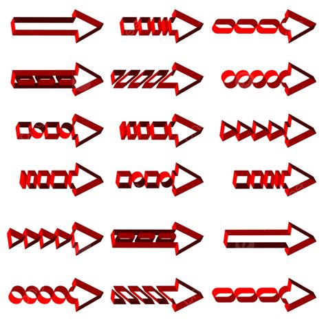 Red Arrow Clipart Transparent Background Vector Set Of Red Arrows
