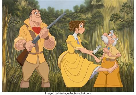 Tarzan Jane Porter Archimedes Porter And Clayton Employee Exclusive Limited Edition Cel