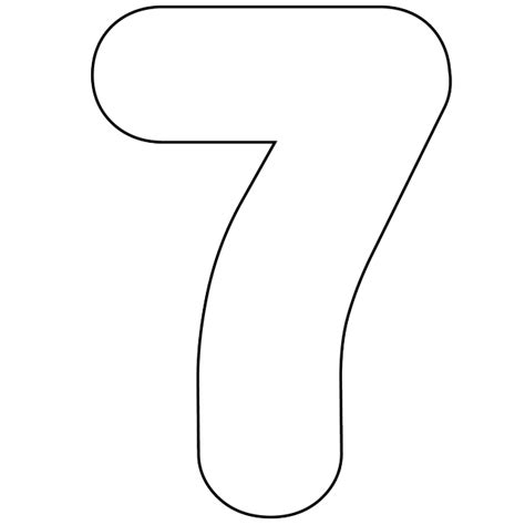 5 Best Images Of Printable Number Templates 7 Large Stencil Number 7