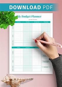 Printable Weekly Budget Template Zikstamp