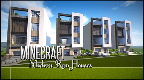 Minecraft Lets Build Modern Rowtown Houses Download