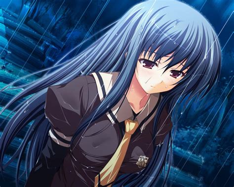 Anime Girl Crying In The Rain Alone Rain Sad Anime Chainimage