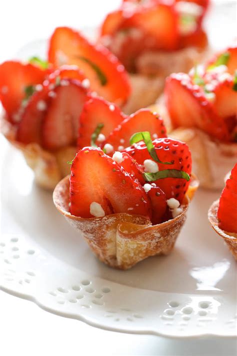 Explore the versatility of wonton wrappers with recipes that range from savory to sweet — from mini wontons. Strawberry Wonton Cups - Damn Delicious