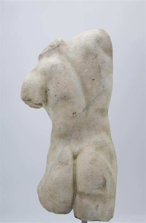 20th Century White Marble Italian Sculpture Torso Of Apollo By