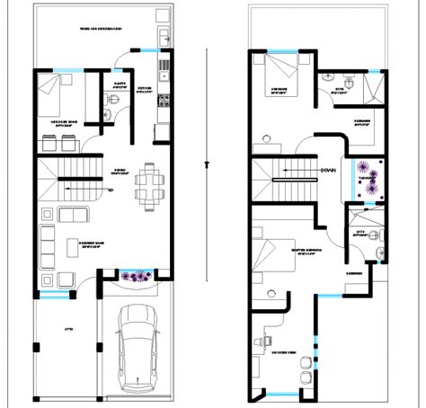 Modern Home Floor Plan In Dwg File Cadbull