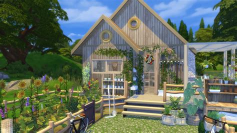 The Sims 4 Garden Cottage Speed Build Cc Links Youtube