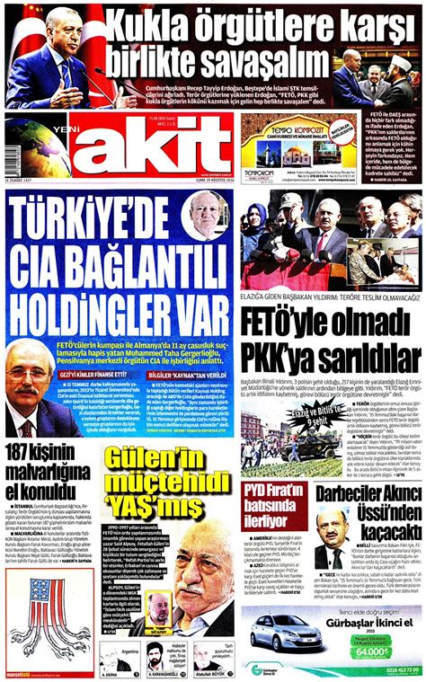 19 ağustos 1999 gazete manşetleri. Günün gazete manşetleri - 19 Ağustos 2016 | NTV