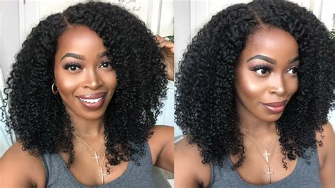 finally another affordable natural hair wig 😱100 glueless lace wig install no gel ft curls
