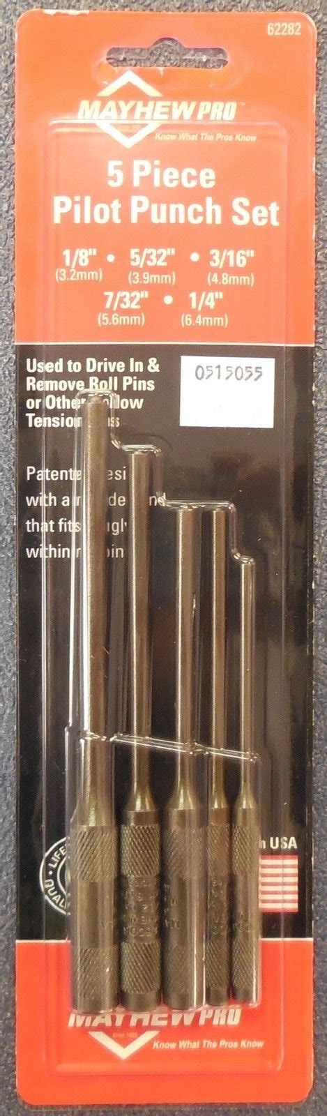 Mayhew Tools 62213 4 Piece Knurled Center Punch Kit Punches Center Hand