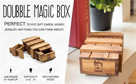 Bsiri The Magic Box Puzzle Brain Teaser Box Monkey Pod Wooden Secret