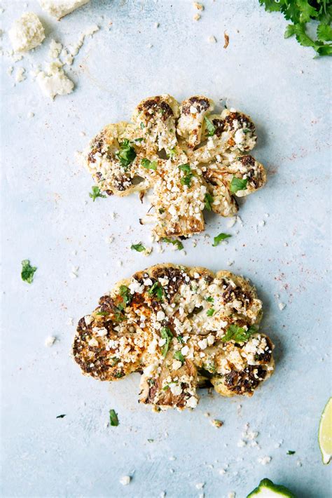 Made with grilled sweet corn, roasted red pepper, cojita cheese and a chili lime cream sauce this equites recipe is bursting with flavor in every bite! A play on Mexican street corn, these char-roasted cauliflower steaks are topped with a creamy ...