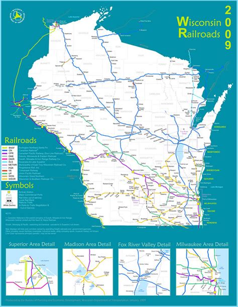 Wisconsin Railroads 2009 Map Showing The Routes Of Railroa Flickr