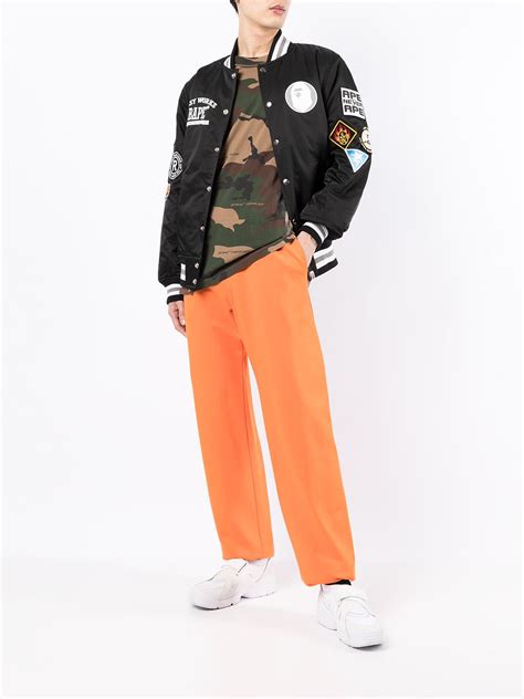 Shop A Bathing Ape® Multiple Patches Bomber Jacket With Express