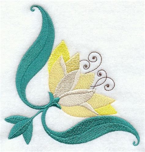 Lotus Towel Embroidered Towel Flower Towel Flour Sack Etsy