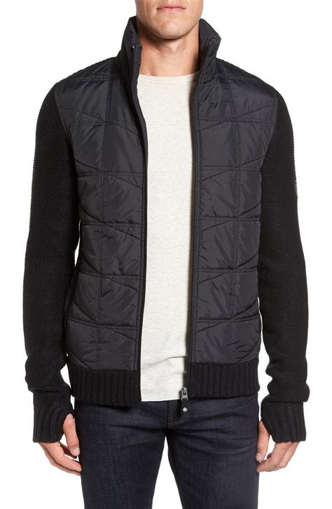 Bench Head Quilt Panel Zip Sweater Nordstrom