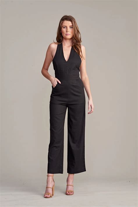 Clothing Manufacturer Solid Linen Maxi Jumpsuit For Women Buy