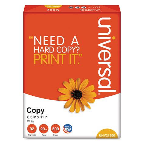 Essendant Universal Office Products Copy Paper 92 Bright 20lb 85 X