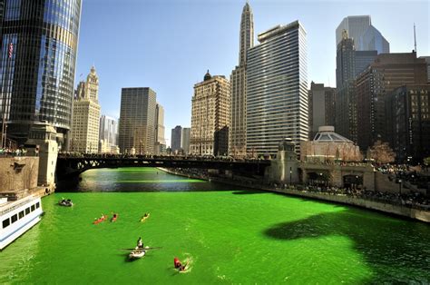 Dyeing The Chicago River Green On St Patricks Day Greenstate