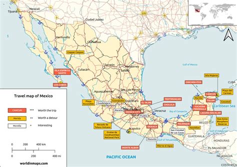 Detailed Tourist Map Of Mexico
