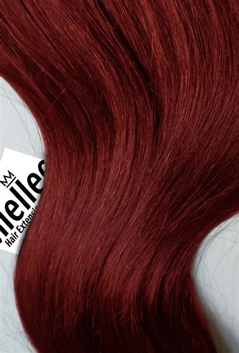 Dark Vibrant Ruby Red Clip In Extensions Straight Remy Human Hair