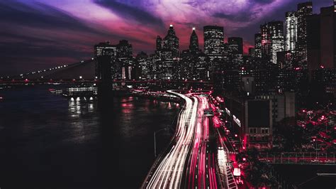 5120x2880 Manhattan City At Night 5k Hd 4k Wallpapersimages