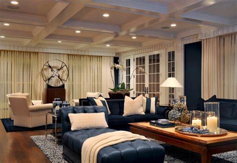 Cream And Blue Hued Rooms Ideas And Inspiration Navy Living Rooms