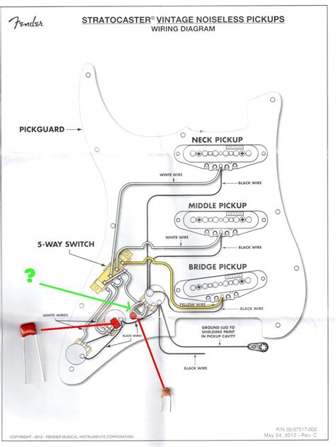 Wiring diagrams for stratocaster, telecaster, gibson, jazz bass and more. Fender Vintage Noiseless Pickups Wiring Diagram Collection