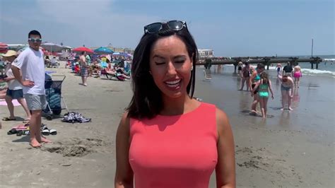 Katie Katro On The Beach In Pink Dress Nice Rack Youtube