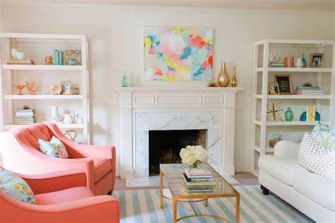 Whimsical Living Room Full Of Color Bright Living Room Makeover