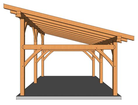 16x24 Timber Frame Shed Roof Plan Timber Frame Hq Carport Plans