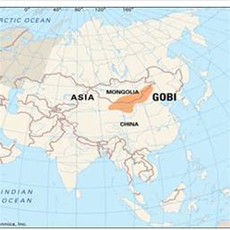 Map Of China Gobi Desert Map