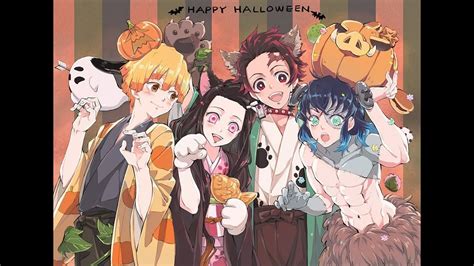 Halloween With Kimetsu No Yaiba Characters •read The Description
