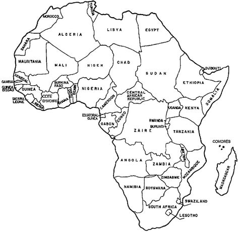 desenhos de mapa da África 11 para colorir e imprimir colorironline