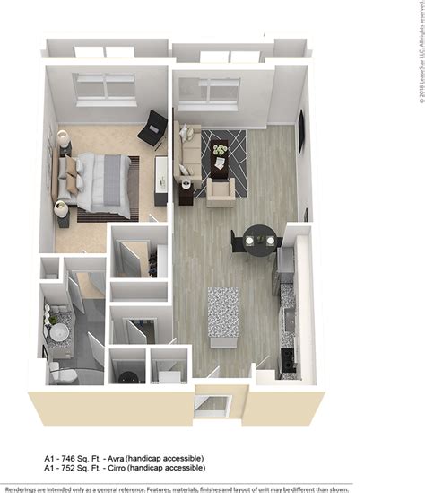 Download One Bedroom Apartment Floor Plan For Centerwest Luxury Floor