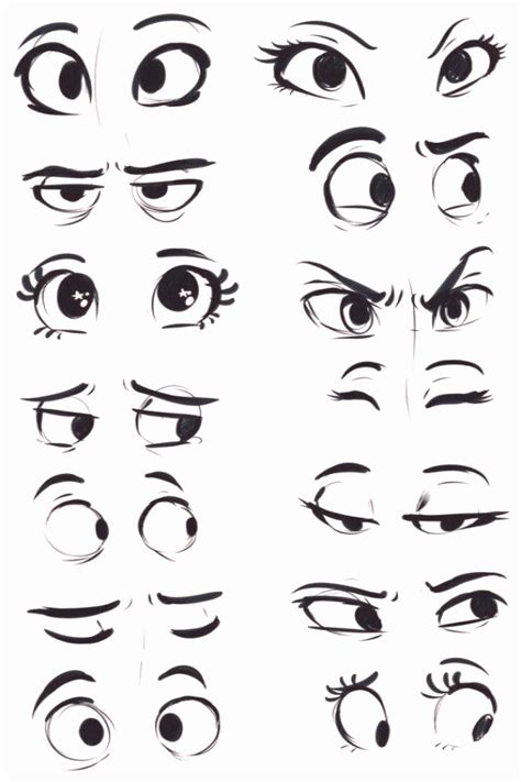 Cartoon Eyes Shapes Drawings