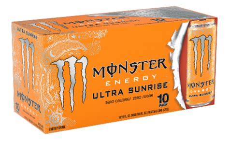 Monster Ultra Sunrise Energy Drink 10 Cans 16 Fl Oz Kroger