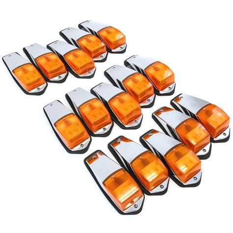 Red Hound Auto Set Of 15 Cab Marker Lights Chrome With 31 Ultra Bright