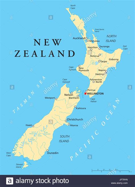 New Zealand Map Atlas Map Of The World Political New South New Stock Vector Art