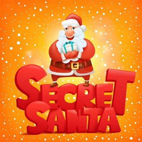 Secret Santa Claus Invitation Concept Card Stock Illustration