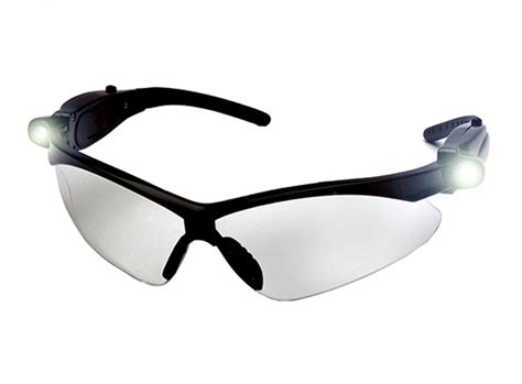 rotary 14906 safety glasses sb6310spled clear lens with led lighted temples