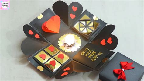 Valentine Special Explosion Box Tutorialblack Andred Valentine