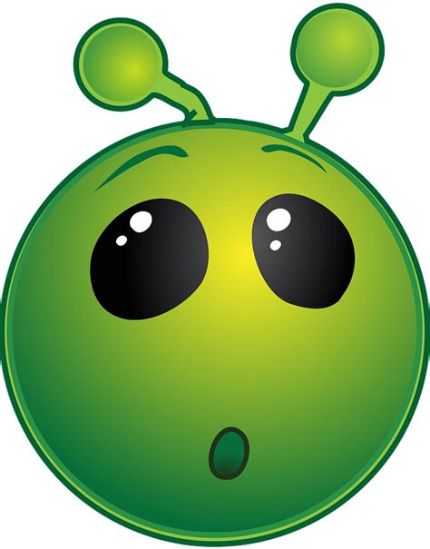 Smiley Green Alien Wow Clipart Free Download Transparent Png Creazilla