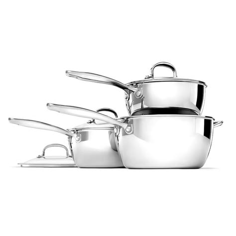 oxo grips stainless saucepan steel triply piece kitchen cookware saucepans jarrold pan