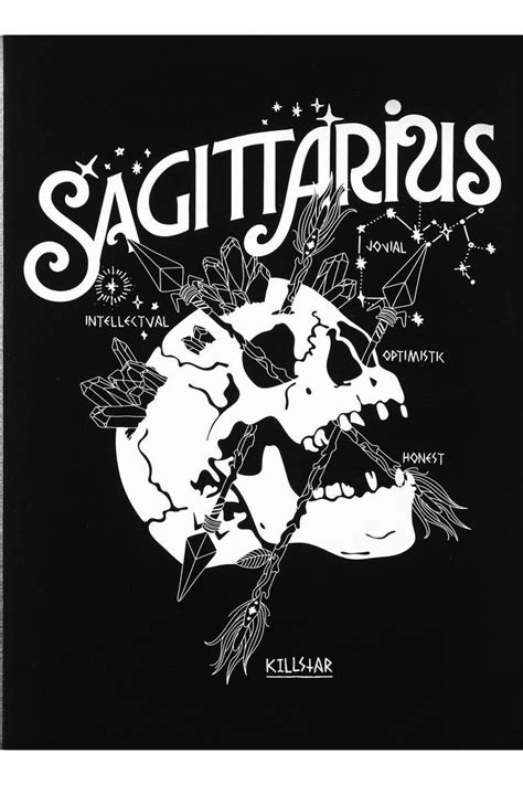 Sagittarius Greeting Card One Size Black Sagittarius Art