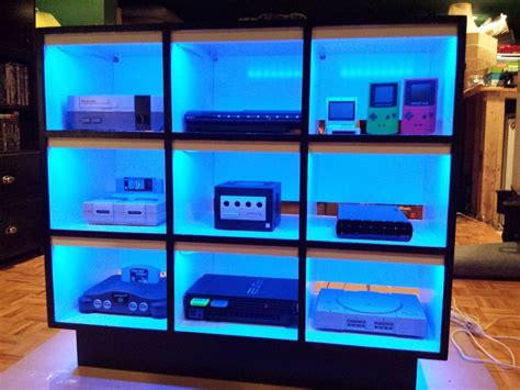 Led Lit Up Console Gaming Shelves Via Mikeyfids On Instructables