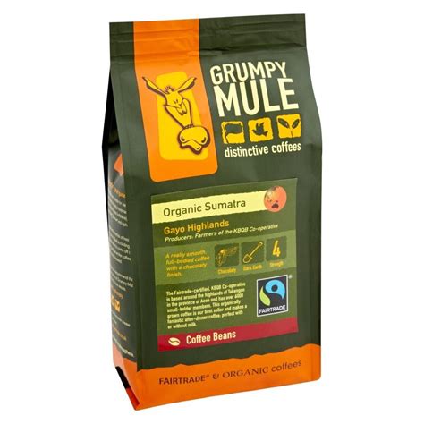 Grumpy Mule Organic Sumatra Fairtrade Coffee Beans 227g Ebay