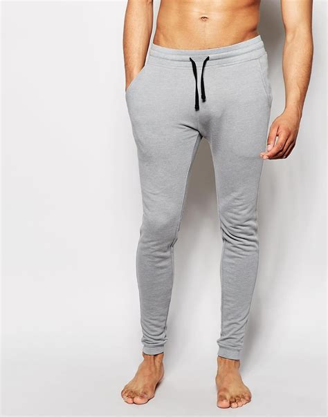 Asos Loungewear Super Skinny Joggers In Gray For Men Lyst