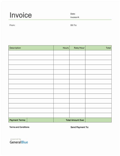 Invoice Template For Us Freelancers In Pdf Simple