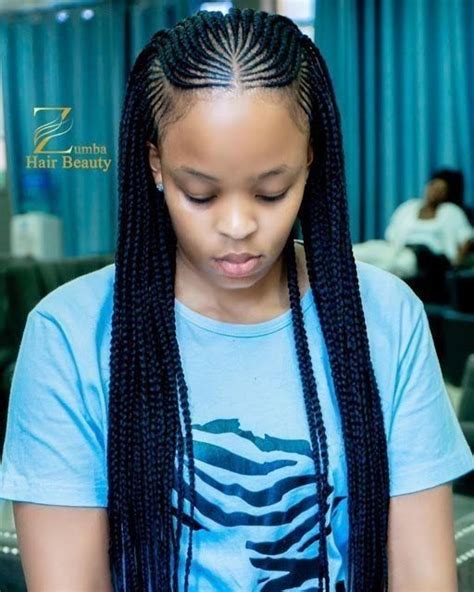 Ghana braids usually transcend ages and can even be adorned with hair jewelry such as metal rings, wooden beads, or even just a lone flower tucked behind one ear. Stunningly Cute Ghanaian Braids Styles in 2020 | African ...